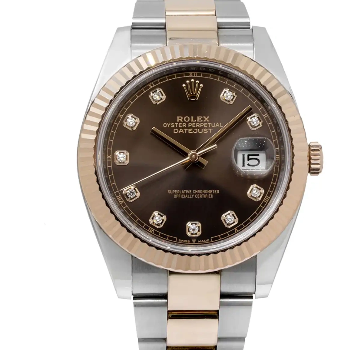 Prestigious Jewelrys & Rose Stainless Gold Steel 126331 Rolex Datejust 0713